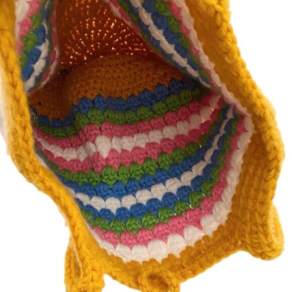 Boho Crochet Tote Bag in One Size - Picture 6 of 8